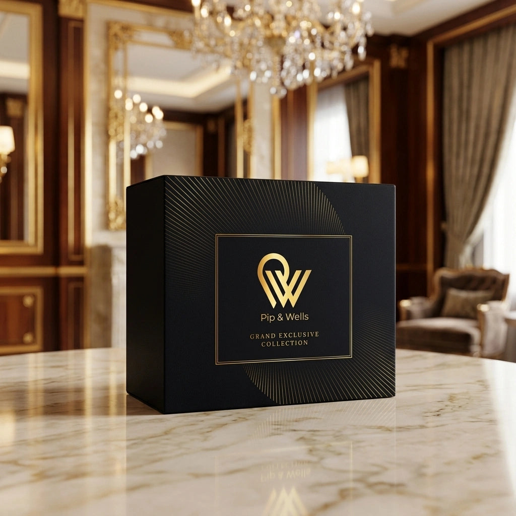 Pip & Wells Grand Exclusive Collection-geschenkdoos in een elegant interieur