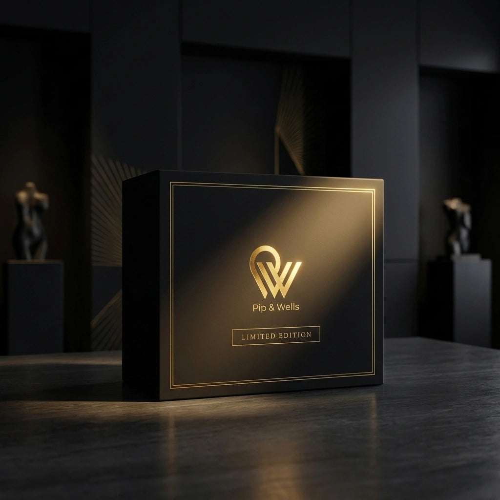 Pip & Wells Limited Edition-geschenkdoos in een donker interieur