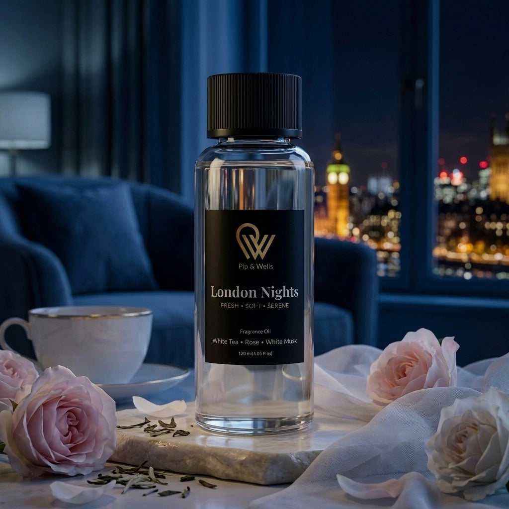 Pip & Wells London Nights-geurolie met rozen en thee