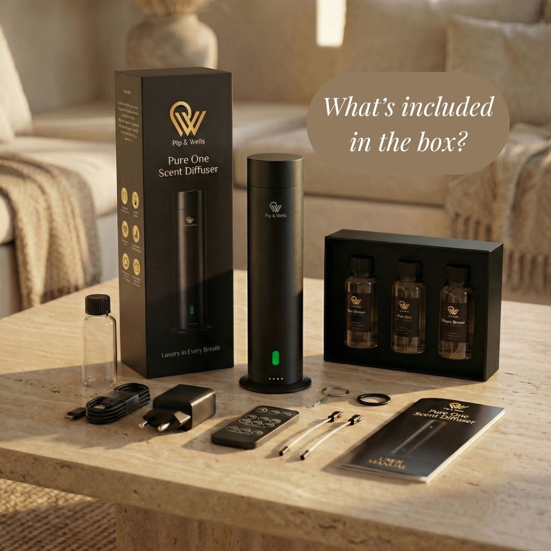 Pip & Wells Pure One-geurverspreider geschenkset met verpakking en accessoires